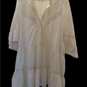 White Eyelet Tunic Dress